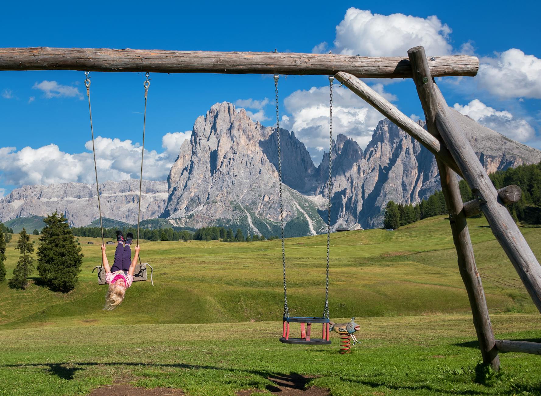 girl on swing